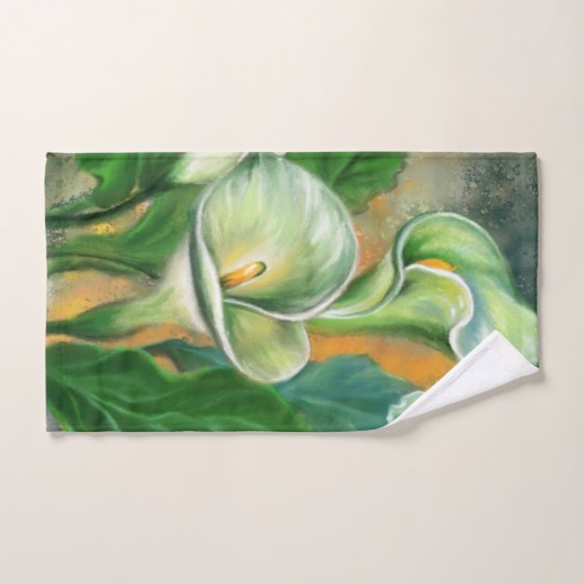 Calla Lily Blume Badetuch Set Malerei (Handtuch)