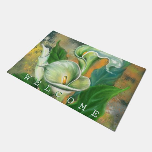 Calla Lily Blume Doormat Fußmatte (Schrägansicht)