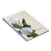 Calla Lily Blume Floral Elegantes Notebook Journal Notizblock (Rechte Seite)