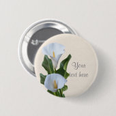 Calla Lily Blume Floral Wedding Bridal Button BUTT (Vorne & Hinten)