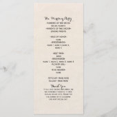 Calla Lily Blume Floral Wedding Program Programm (Rückseite)