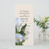 Calla Lily Blume Floral Wedding Program Programm (Stehend Vorderseite)