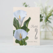 Calla Lily Blume Florenz Elegante Tischnummer (Stehend Vorderseite)