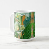 Calla Lily Blume Kaffee Tasse - Malerei (Vorderseite Links)