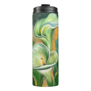 Calla Lily Blume Thermal Tumbler Painting Thermosbecher