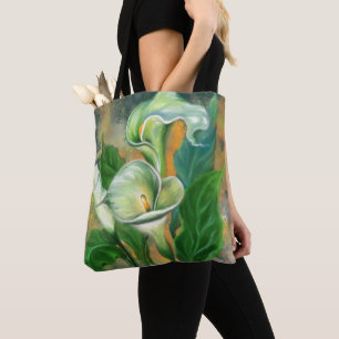 Calla Lily Blume Tote Tasche - Malerei