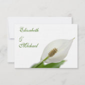 Calla Lily Blume White WedelResponse Cards RSVP Karte (Rückseite)