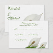 Calla Lily Blume White WedelResponse Cards RSVP Karte (Vorne/Hinten)