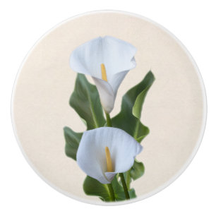 Calla Lily Blumen Florale Garten & Blätter Keramikknauf