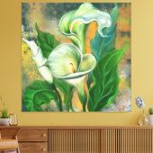 Calla Lily Blumen Kunstmalerei Leinwanddruck (Insitu (Wohnzimmer))