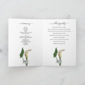 Calla Lily Botanischer Hochzeitssatz Programm (Innenseite)