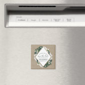 Calla Lily Burlap Wedding Save the Date Magnete Magnet (In Situ (Geschirrspüler))