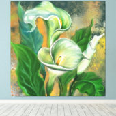 Calla Lily Canvas Print Leinwanddruck (Insitu (Holzboden))