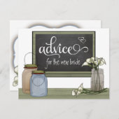 Calla Lily Chalkboard und Mason Jar Advisor Cards Hinweiskarte (Vorne/Hinten)