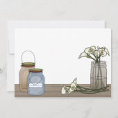 Calla Lily Chalkboard und Mason Jar Wedite Einladu Einladung (Rückseite)