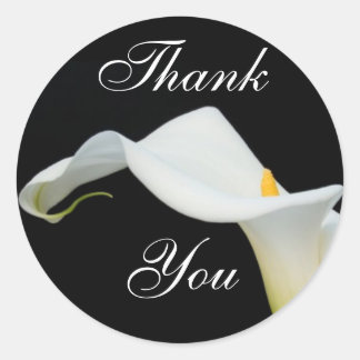 Calla Lily danke Ihnen Aufkleber/Siegel Runder Aufkleber