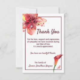 Calla Lily danke Ihnen Beerdigung Beileid