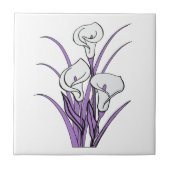 Calla Lily Design Fliese (Vorderseite)