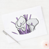 Calla Lily Design Ovaler Aufkleber (Umschlag)