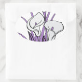 Calla Lily Design Ovaler Aufkleber (Tasche)