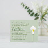 Calla Lily Einladung (Stehend Vorderseite)