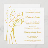 Calla Lily Einladung (Vorne/Hinten)