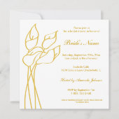 Calla Lily Einladung (Vorderseite)