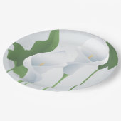 Calla Lily Floral Paper Tellers Pappteller (Schrägansicht)
