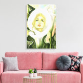 Calla Lily Frau Canvas Print Leinwanddruck (Insitu (Wohnzimmer))