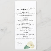 Calla Lily Greenerity Wedding Menu Menükarte (Vorderseite)