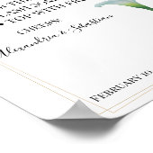 Calla Lily Greenery Mimosa Bar Brautparty Signing Poster (Ecke)