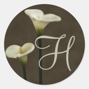 Calla Lily H Umschlag Aufkleber