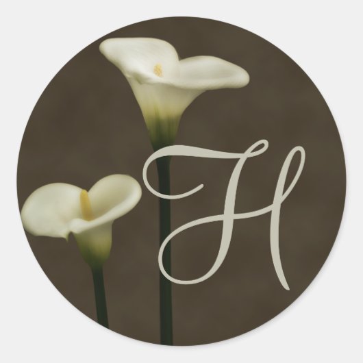 Calla Lily H Umschlag Aufkleber (Vorderseite)