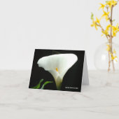 Calla Lily in Black Karte (Gelbe Blume)