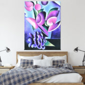 Calla Lily Lila Sensation Abstrakte Kunst Leinwanddruck (Insitu (Schlafzimmer))