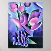 Calla Lily Lila Sensation Abstrakte Kunst Poster (Vorne)