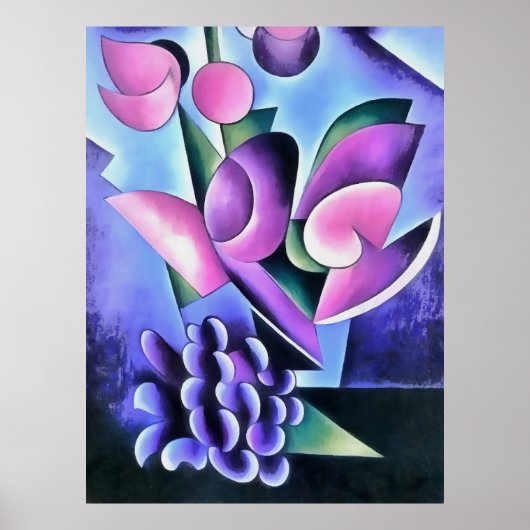 Calla Lily Lila Sensation Abstrakte Kunst Poster (Vorne)