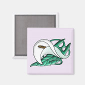 Calla lily magnet (Vorderseite/Rückseite)