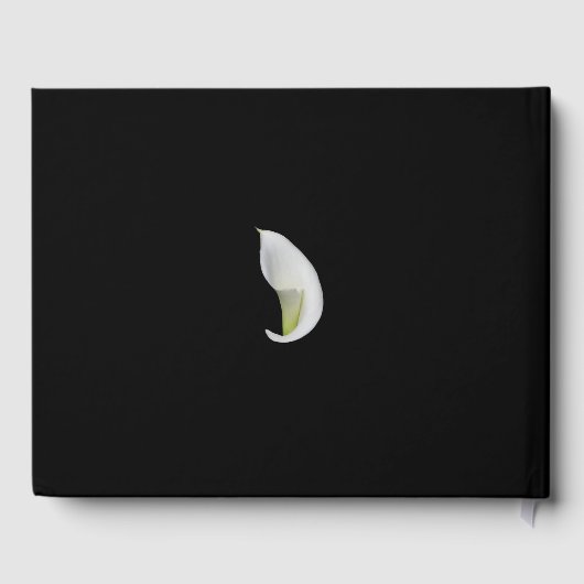 Calla Lily Memorial oder Beerdigung Gästebuch (Rückseite)