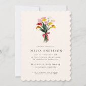 Calla Lily Modern Colorful Wedding Brautparty Einladung (Vorderseite)