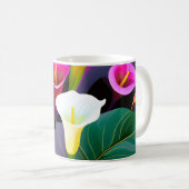Calla Lily Moderne Blume Kaffeetasse (VorderseiteRechts)
