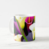 Calla Lily Moderne Blume Kaffeetasse (Vorderseite Links)