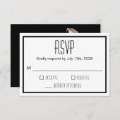 Calla Lily Moderne UAWG RSVP Karte (Vorne/Hinten)