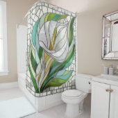 Calla Lily Mosaic Art Duschvorhang (Beispiel)