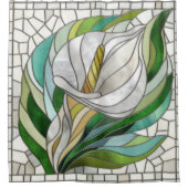 Calla Lily Mosaic Art Duschvorhang (Vorderseite)