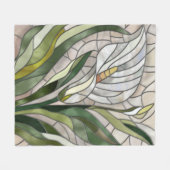 Calla Lily Mosaic Art Fleecedecke (Vorderseite (Horizontal))