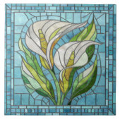 Calla Lily Mosaic Art Fliese (Vorderseite)