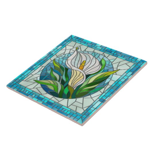 Calla Lily Mosaic Art Fliese (Seite)