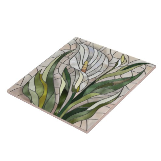 Calla Lily Mosaic Art Fliese (Seite)