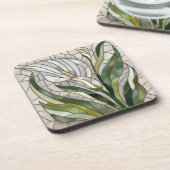 Calla Lily Mosaic Art Getränkeuntersetzer (Linke Seite)